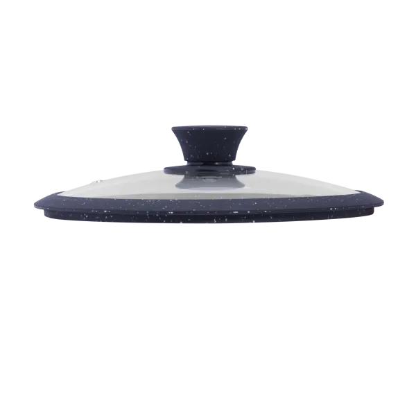 Крышка стеклянная MAUNFELD TRINITY MGL20SMBK с силиконовым ободком и ручкой, 20 см Черный