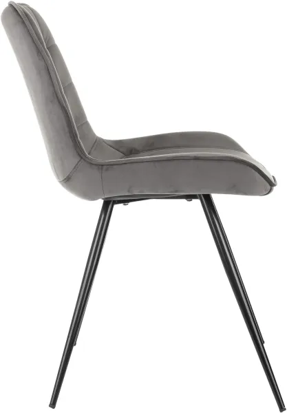 Стул для дома Бюрократ CH-K2 т.серый Holland 18 металл черный на ножках (CH-K2_1/HL18)