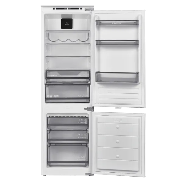 Встраиваемый холодильник NO FROST с инвертором MAUNFELD MBF177NFFWGR Inverter Белый