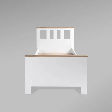 2.08.04.050.14 САГА кровать одинарная 90х200 белая/ясень