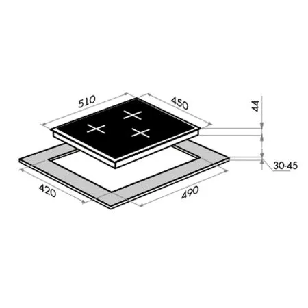Электрическая варочная панель MAUNFELD EVCE.453.D-BK Черный