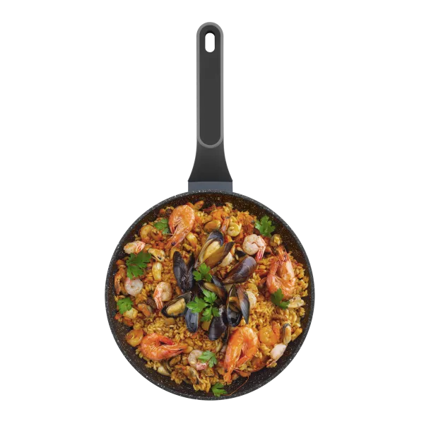 Сковорода глубокая MAUNFELD FRIDA MDP24FA02DG из кованого алюминия, 24 см Графитовый