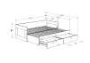 2.02.08.450.3 СИРИУС кровать раздвижная с ящиками 90х200 сонома RU