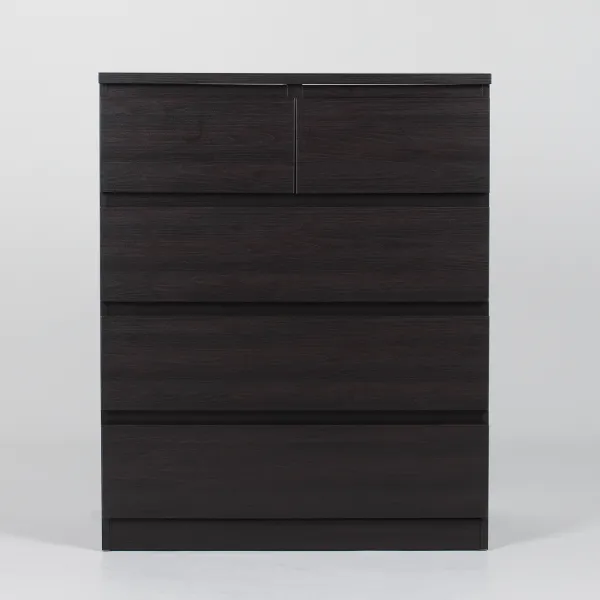 Комод МАЛЬТА высокий с пятью выдвижными ящиками, цвет Дуб Венге
