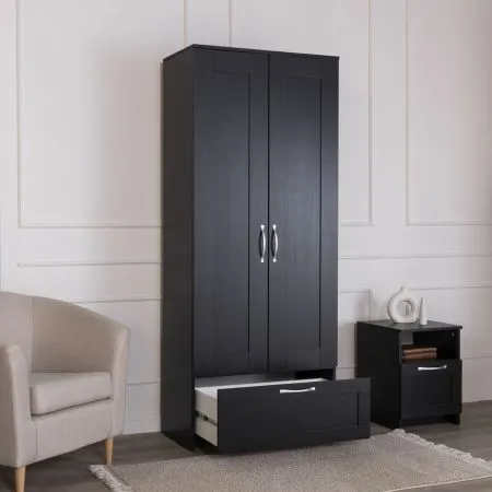 2.02.01.240.5 СИРИУС шкаф для одежды 2 двери и 1 ящик Дуб Венге RU