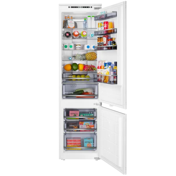 Холодильник встраиваемый с инвертором MAUNFELD MBF193NFWGR Белый