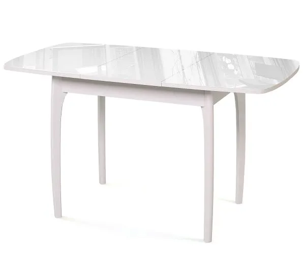Стол DikLine M40 белый/стекло белое optiwhite