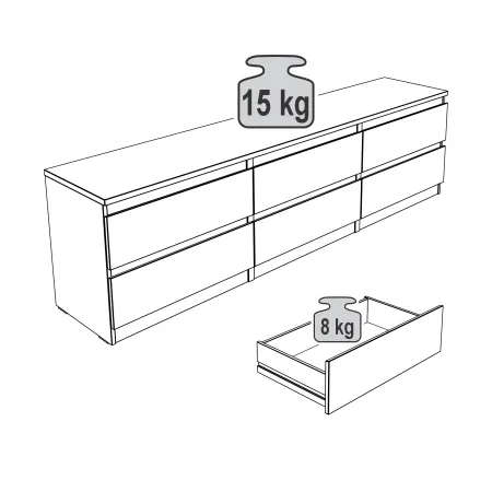 2.03.03.110.3 КАСТОР тумба 6 ящиков RU сонома