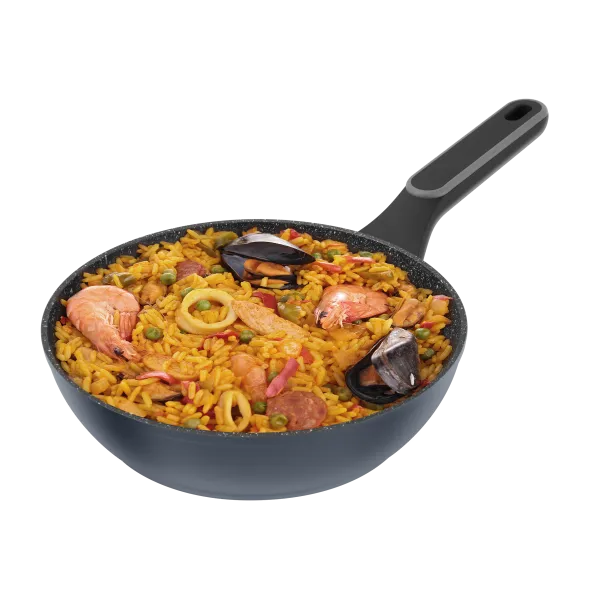 Сковорода глубокая MAUNFELD FRIDA MDP24FA02DG из кованого алюминия, 24 см Графитовый