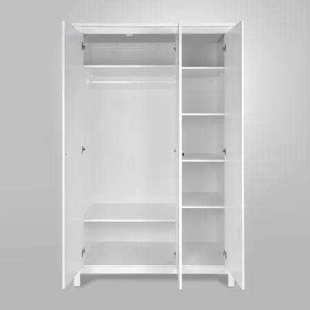 2.08.01.040.1 САГА шкаф 3 двери с зеркалом белый