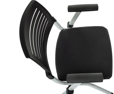 Стул Бюрократ X-Click черный на ножках металл серый