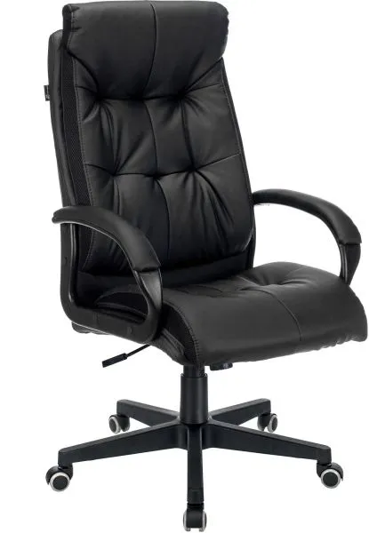 Кресло руководителя Бюрократ CH-824 черный экокожа крестов. пластик