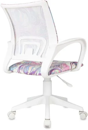 Кресло детское Бюрократ BUROKIDS 1 W мультиколор луна розовая крестов. пластик пластик белый