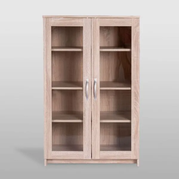 2.02.03.390.3 СИРИУС тумба 2 двери со стеклом 78х123 сонома RU