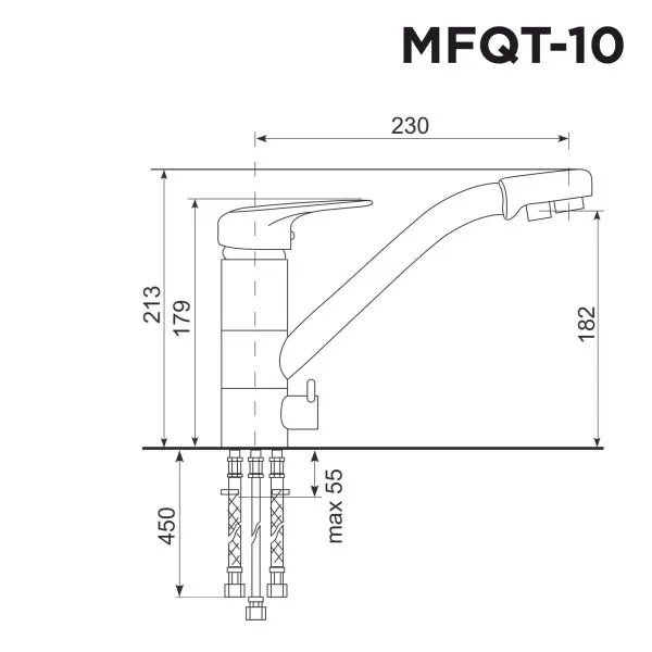 Кухонный смеситель MAUNFELD MFQT-10 Бежевый