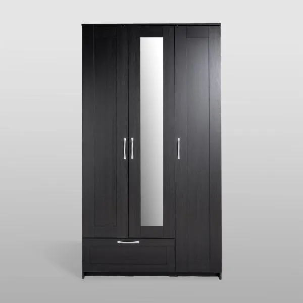 2.02.01.510.5 СИРИУС шкаф 3 двери и 1 ящик 117х59х220 Дуб Венге RU (с 1 зеркалом)