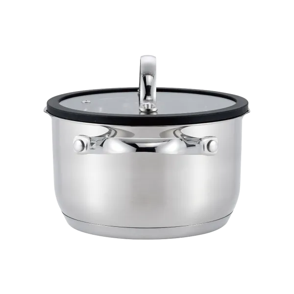Кастрюля MAUNFELD ORIANA MF30RN01CR из нержавеющей стали со стеклянной крышкой, 18 см, 2,6 л