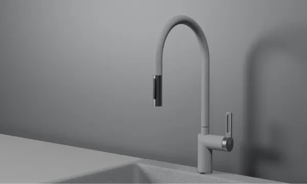 GR-8172, БАЗАЛЬТ, СМЕСИТЕЛЬ КУХОННЫЙ С ВЫДВИЖНЫМ ИЗЛИВОМ