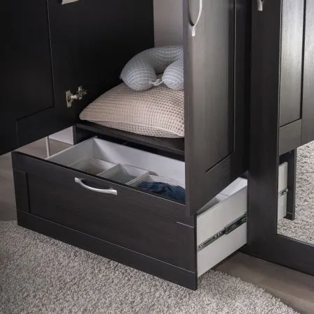 Шкаф СИРИУС трехдверный с выдвижным ящиком, цвет Дуб Венге