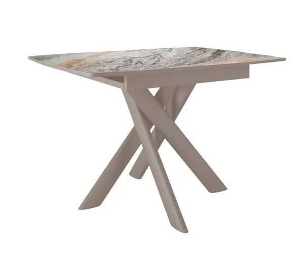 Стол DikLine DKB110, Керамика Venetian Brown Light глянец, опоры капучино