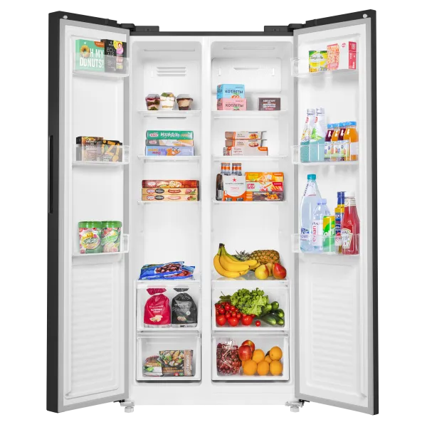 Холодильник с инвертором MAUNFELD MFF177NFBE Черный