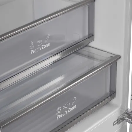 Встраиваемый холодильник NO FROST с инвертором MAUNFELD MBF193NFW1GR Inverter Нержавеющая сталь