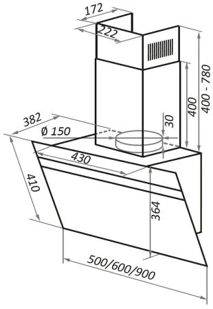 Кухонная вытяжка MAUNFELD Medway 60 Черный