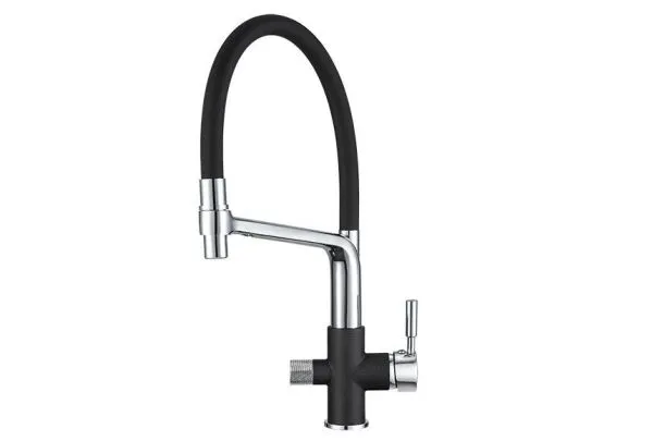 0075, ЧЁРНЫЙ, СМЕСИТЕЛЬ КУХОННЫЙ