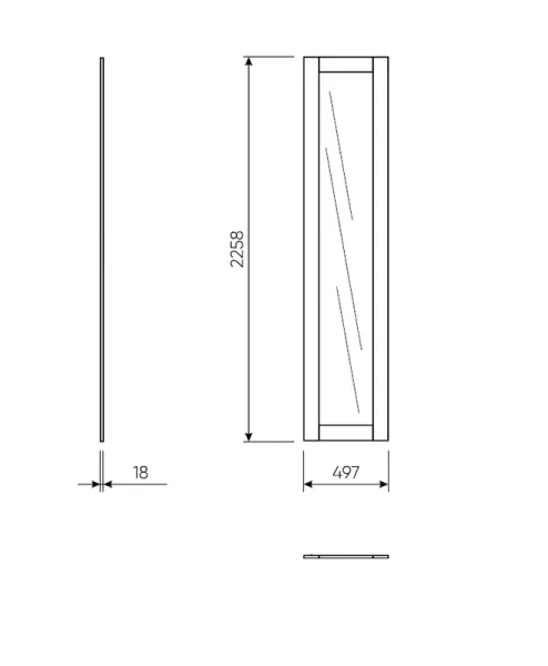 2.06.14.370.4 МАКС дверь 50 (с зеркалом) серая, ручка-кнопка