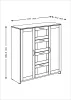 2.02.03.350.1 СИРИУС тумба 2 двери и 4 ящика 117х123 белая RU