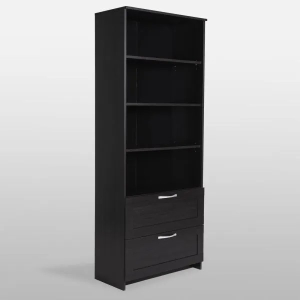 2.02.07.110.5 СИРИУС стеллаж 2 ящика 78х190 Дуб Венге RU