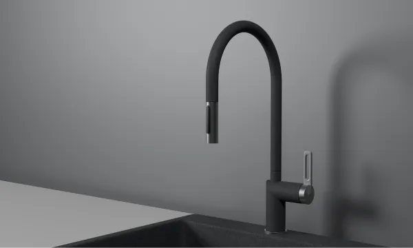 GR-8172, ГРАФИТ, СМЕСИТЕЛЬ КУХОННЫЙ С ВЫДВИЖНЫМ ИЗЛИВОМ