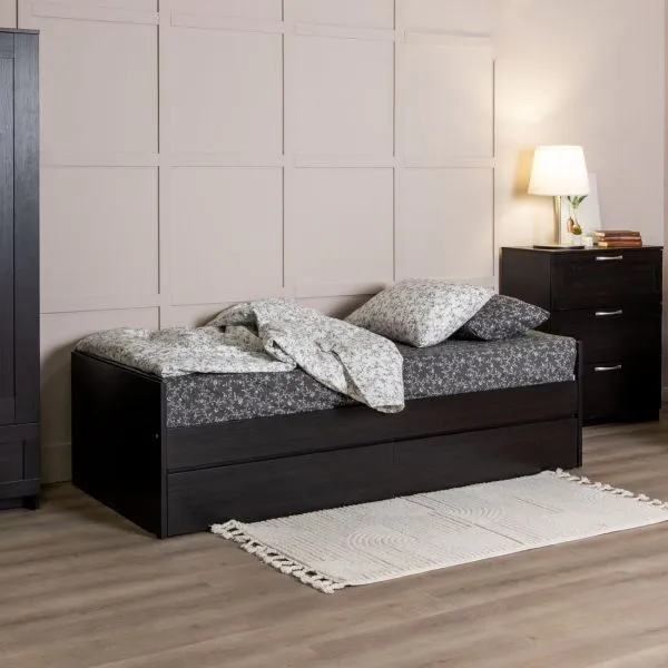 2.02.08.460.5 СИРИУС кровать раздвижная с ящиками 80х200 Дуб Венге RU