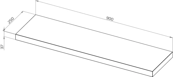 S00104 Фора 1.9 полка настенная 90х25х3.7, белый