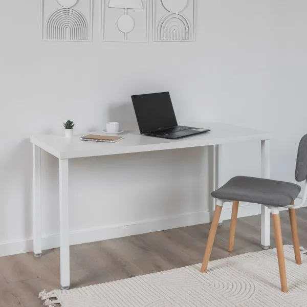 S00463 Ингар 2/ТТ стол письменный 140x75x55, белый