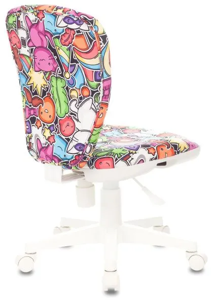 Кресло детское Бюрократ KD-W10 мультиколор маскарад крестов. пластик пластик белый