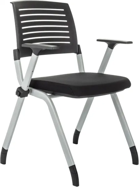 Стул Бюрократ X-Click черный на ножках металл серый