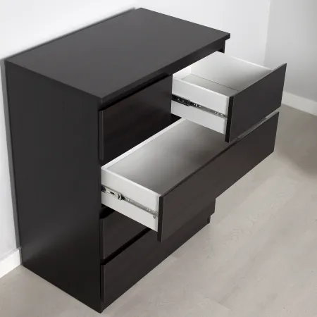 Комод МАЛЬТА высокий с пятью выдвижными ящиками, цвет Дуб Венге