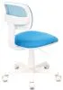 Кресло детское Бюрократ CH-W299 голубой TW-31 TW-55 крестов. пластик пластик белый