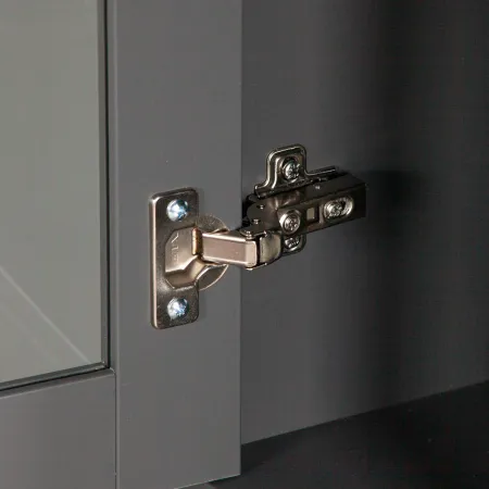 2.08.07.120.4 САГА шкаф с витриной 50 серый RU