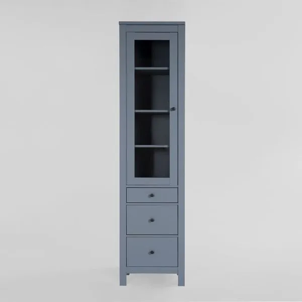 2.08.07.120.6 САГА шкаф с витриной 50 темно-бирюзовый RU