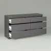 2.03.02.080.4 КАСТОР комод 6 ящиков RU серый