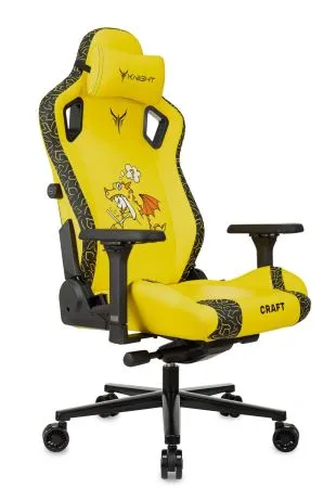 Кресло игровое Knight Craft Dragon желтый экокожа крестов. металл