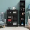 Тумба СИРИУС с двумя стеклянными дверьми, цвет Дуб Венге