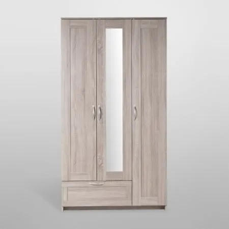 2.02.01.510.3 СИРИУС шкаф 3 двери и 1 ящик 117х59х220 сонома RU (с 1 зеркалом)