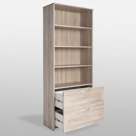 2.02.07.110.3 СИРИУС стеллаж 2 ящика 78х190 сонома RU