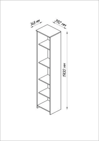 2.02.07.150.5 СИРИУС стеллаж 39х190 Дуб Венге RU