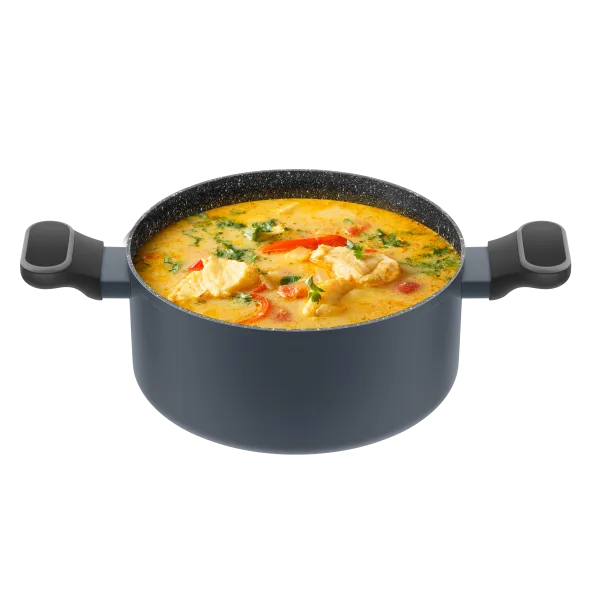 Кастрюля MAUNFELD FRIDA MCS29FA02DG из кованого алюминия со стеклянной крышкой, 20 см, 2,9 л. Графитовый