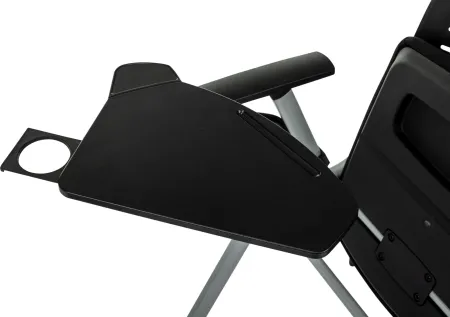 Стул Бюрократ X-Click-PP черный со столиком на ножках металл серый