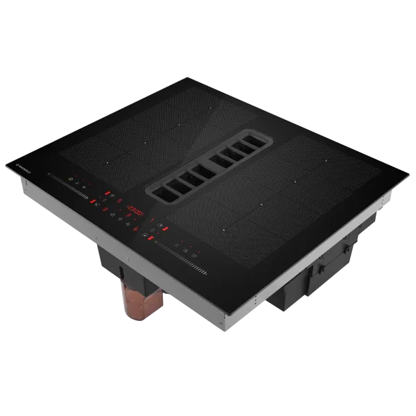 Индукционная варочная панель с интегрированной вытяжкой и Flex Zone MAUNFELD MIHC604SF2BK Черный